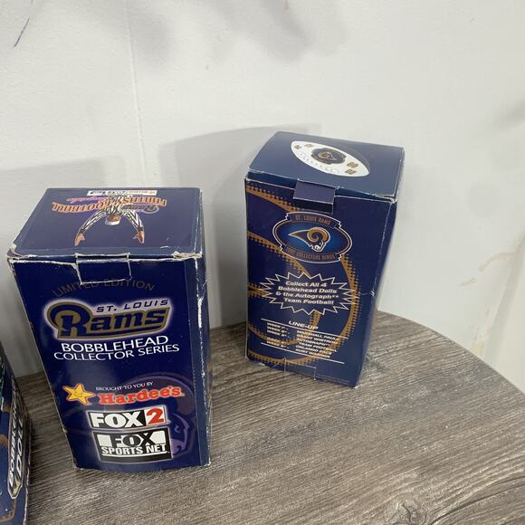 2002 St. Louis Rams Hardee's Bobblehead Lot Of 4 Pace Wistrom Faulk - Picture 12 of 12